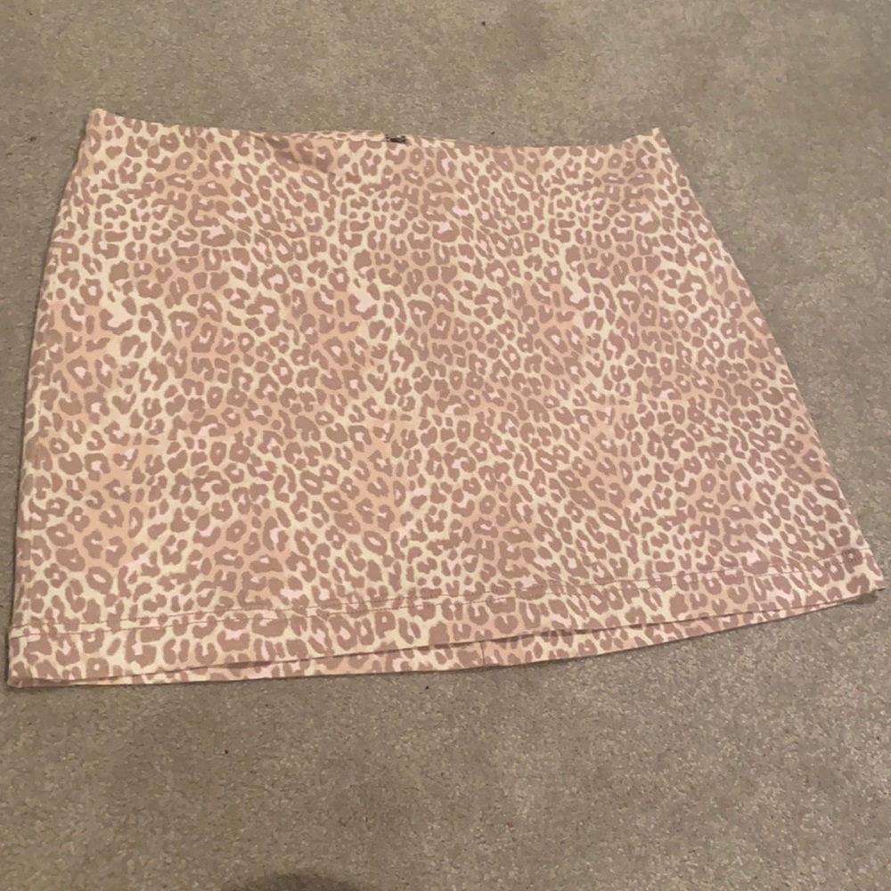 Light Pink Cheetah Print Skirt